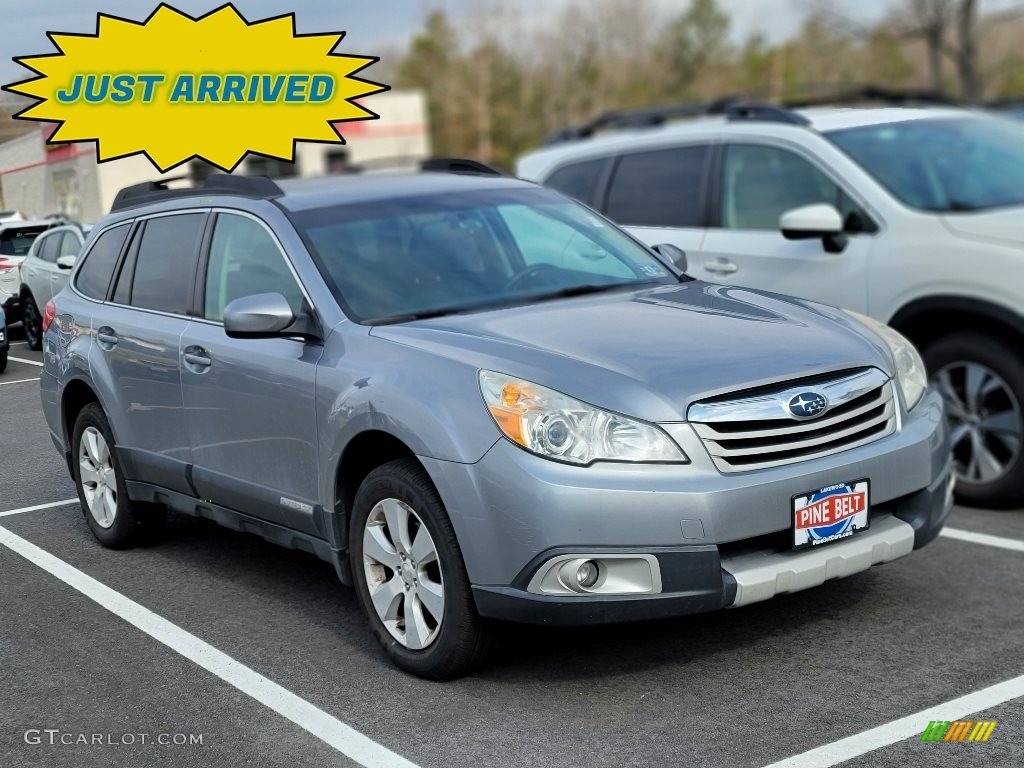 2010 Outback 2.5i Limited Wagon - Steel Silver Metallic / Off Black photo #1