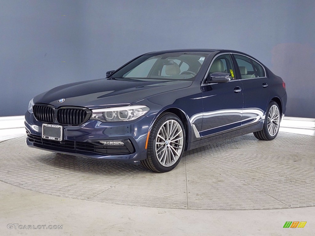 2018 5 Series 540i Sedan - Imperial Blue Metallic / Ivory White photo #3