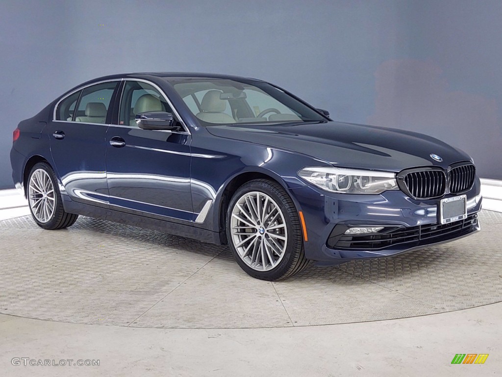 2018 5 Series 540i Sedan - Imperial Blue Metallic / Ivory White photo #38