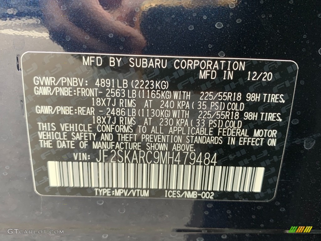 2021 Forester 2.5i Sport - Dark Blue Pearl / Black photo #10