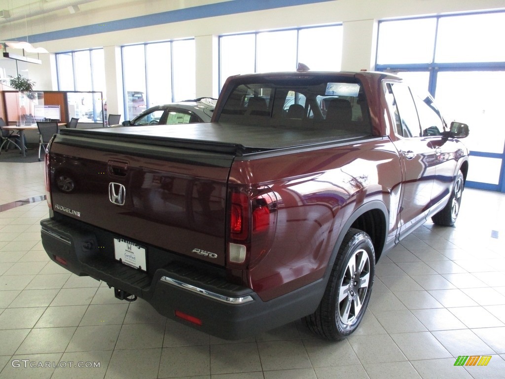 2018 Ridgeline RTL-E AWD - Deep Scarlet Pearl / Beige photo #7