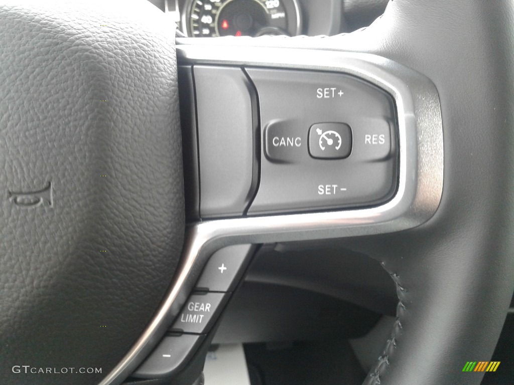 2021 Ram 1500 Laramie Crew Cab 4x4 Black Steering Wheel Photo #141376550