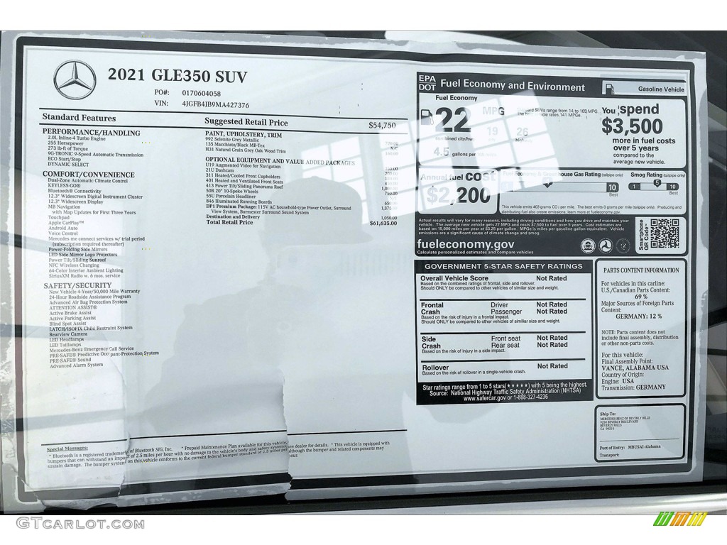 2021 GLE 350 - Selenite Grey Metallic / Black photo #11