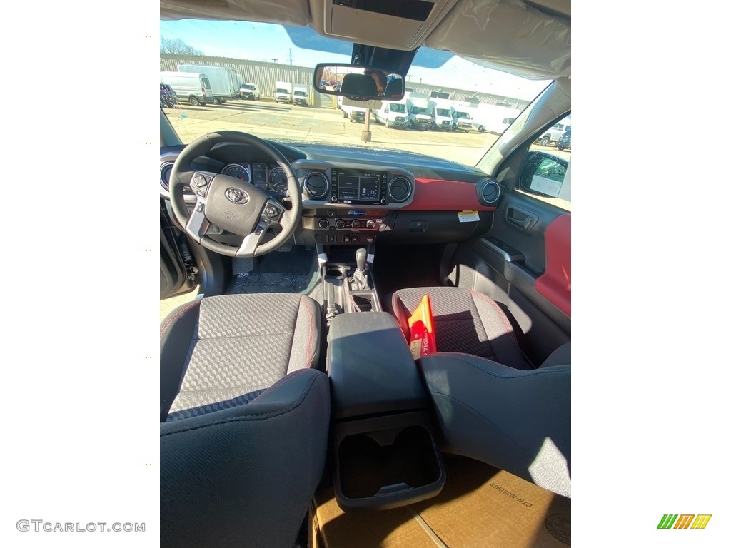 2021 Tacoma SR5 Double Cab 4x4 - Magnetic Gray Metallic / Black/Red photo #4