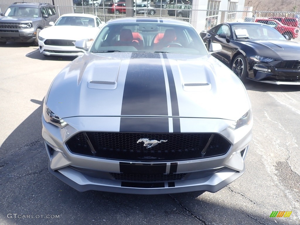2021 Mustang GT Premium Fastback - Iconic Silver Metallic / Showstopper Red photo #4