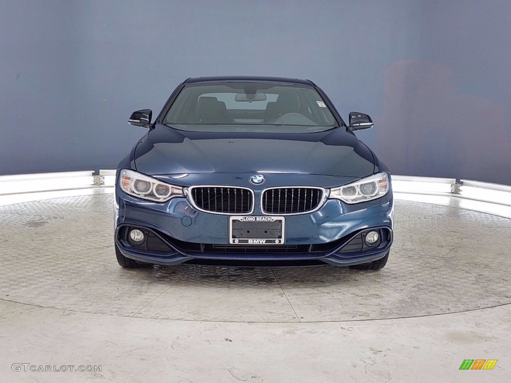 2015 4 Series 428i Coupe - Midnight Blue Metallic / Black photo #2