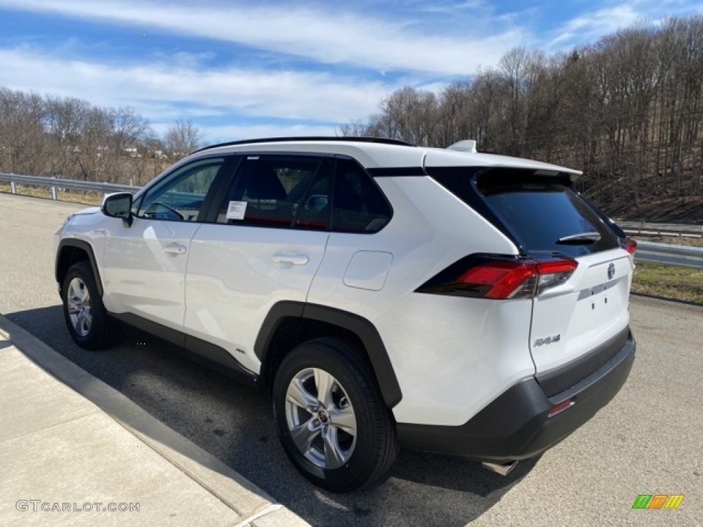 2021 RAV4 XLE AWD Hybrid - Super White / Black photo #2