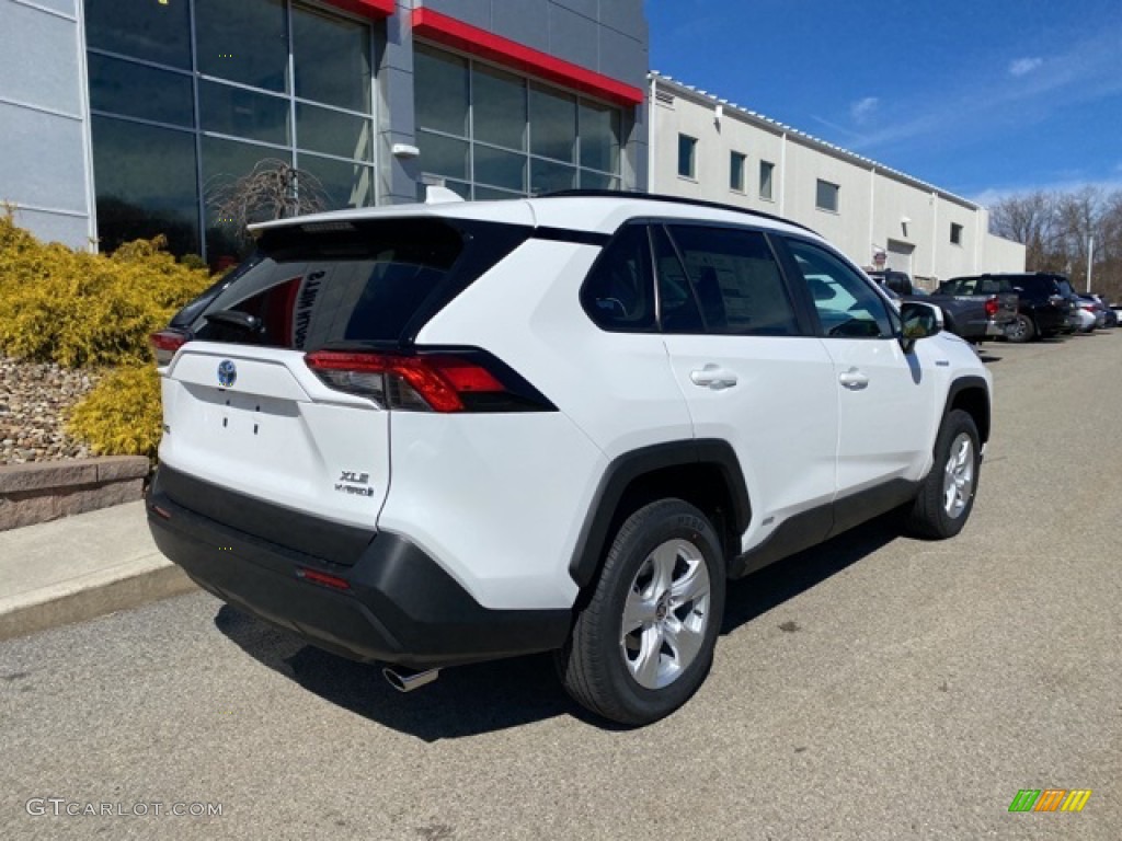 2021 RAV4 XLE AWD Hybrid - Super White / Black photo #14