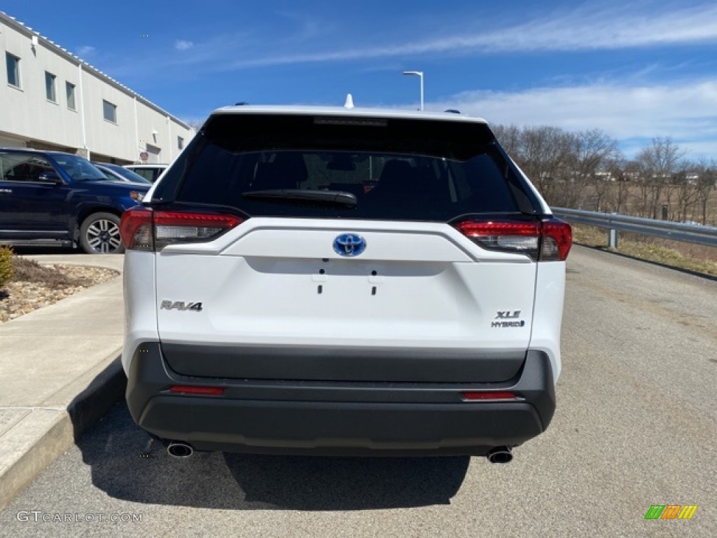 2021 RAV4 XLE AWD Hybrid - Super White / Black photo #15