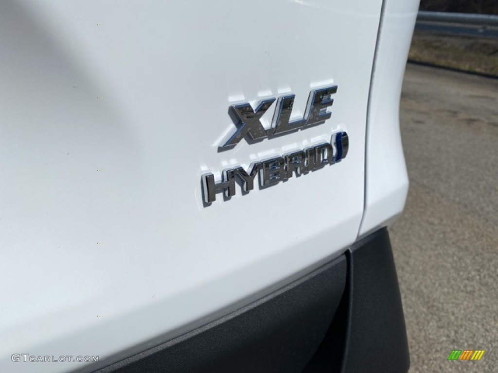 2021 RAV4 XLE AWD Hybrid - Super White / Black photo #23