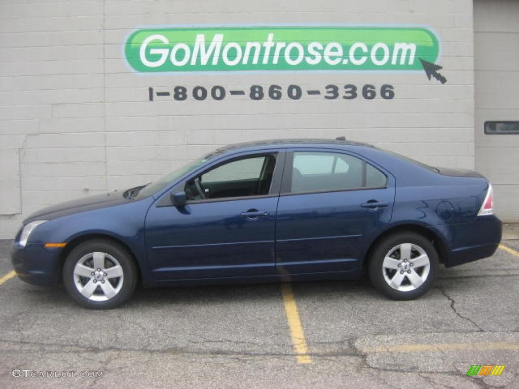 2007 Fusion SE V6 - Dark Blue Pearl Metallic / Charcoal Black photo #3