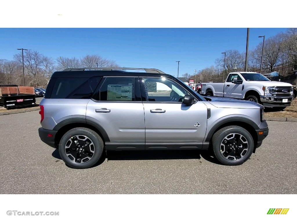 Iconic Silver Metallic 2021 Ford Bronco Sport Outer Banks 4x4 Exterior Photo #141382168