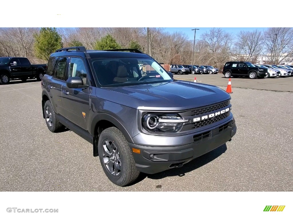 Carbonized Gray Metallic 2021 Ford Bronco Sport Badlands 4x4 Exterior Photo #141382666