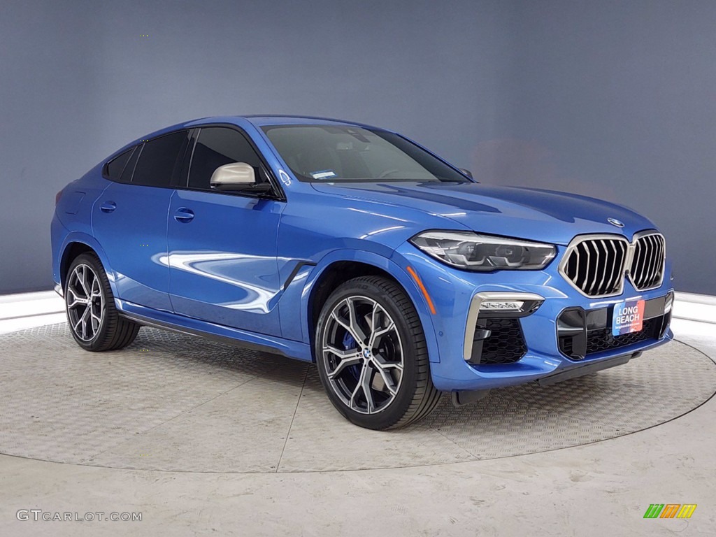 2020 X6 M50i - Riverside Blue Metallic / Coffee photo #1