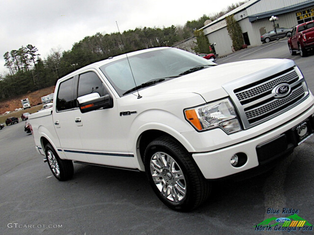 2011 F150 Platinum SuperCrew - White Platinum Metallic Tri-Coat / Steel Gray/Black photo #29