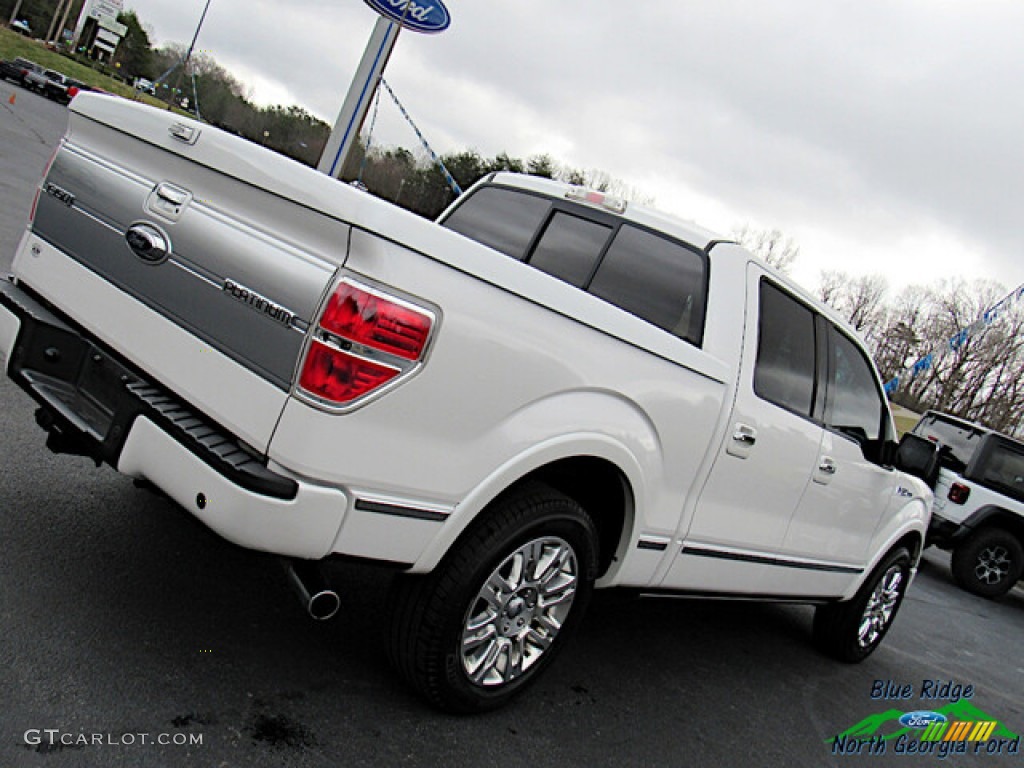 2011 F150 Platinum SuperCrew - White Platinum Metallic Tri-Coat / Steel Gray/Black photo #30