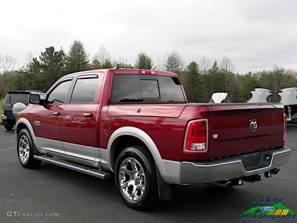 2015 1500 Laramie Long Horn Crew Cab 4x4 - Deep Cherry Red Crystal Pearl / Canyon Brown/Light Frost photo #3