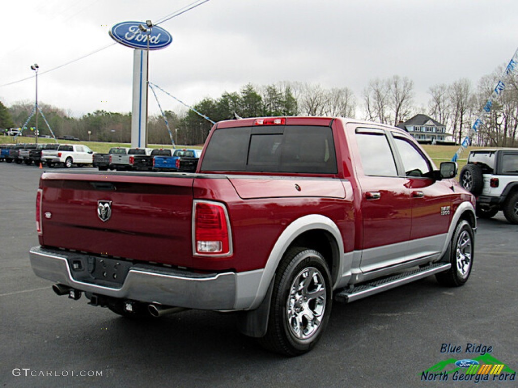 2015 1500 Laramie Long Horn Crew Cab 4x4 - Deep Cherry Red Crystal Pearl / Canyon Brown/Light Frost photo #5