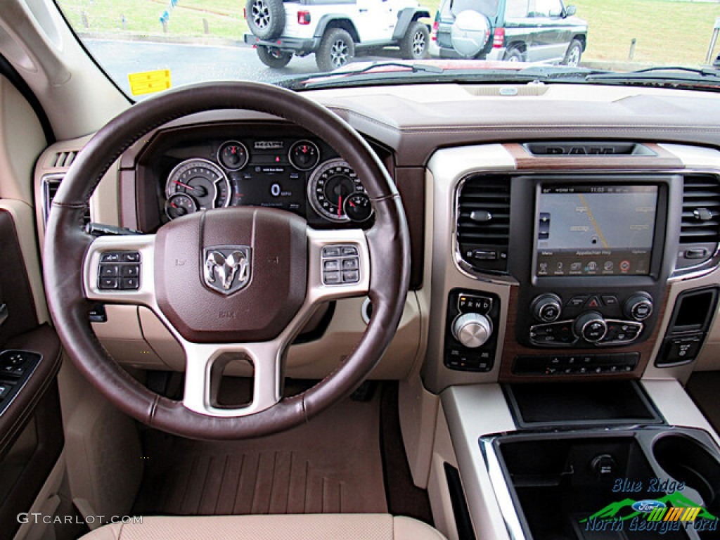 2015 1500 Laramie Long Horn Crew Cab 4x4 - Deep Cherry Red Crystal Pearl / Canyon Brown/Light Frost photo #15
