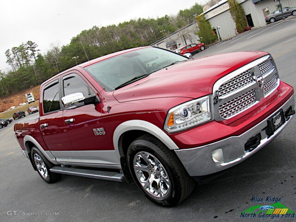 2015 1500 Laramie Long Horn Crew Cab 4x4 - Deep Cherry Red Crystal Pearl / Canyon Brown/Light Frost photo #27