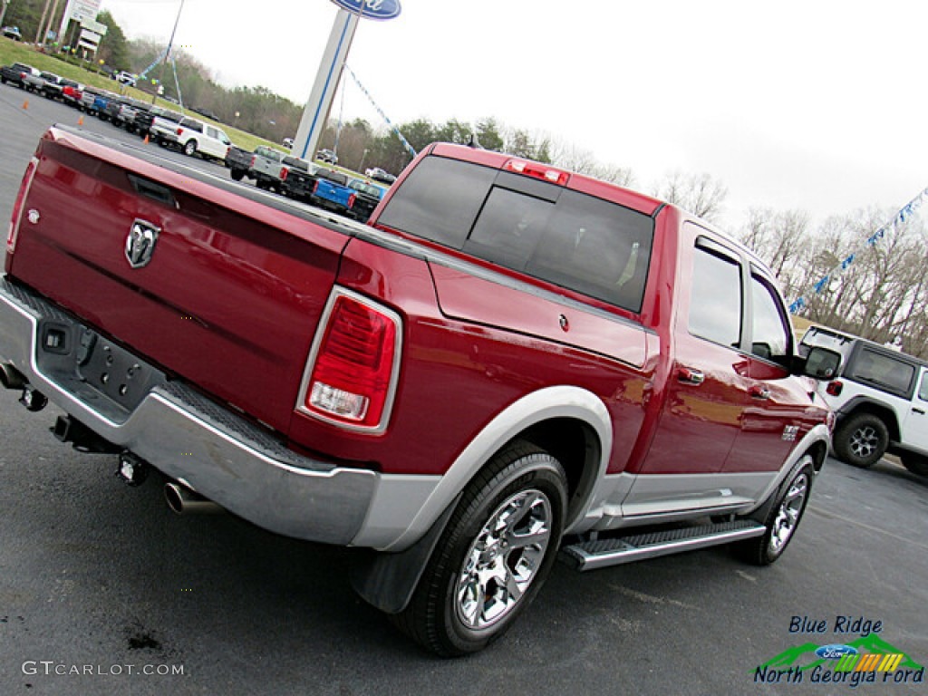 2015 1500 Laramie Long Horn Crew Cab 4x4 - Deep Cherry Red Crystal Pearl / Canyon Brown/Light Frost photo #28