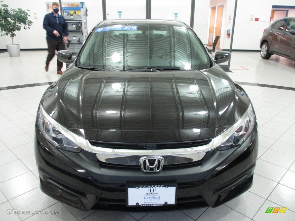 2018 Civic LX Sedan - Burgundy Night Pearl / Gray photo #2