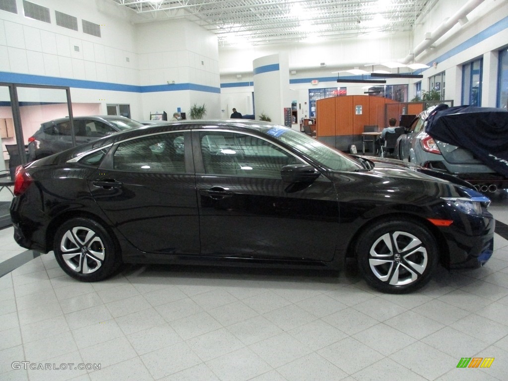 2018 Civic LX Sedan - Burgundy Night Pearl / Gray photo #4