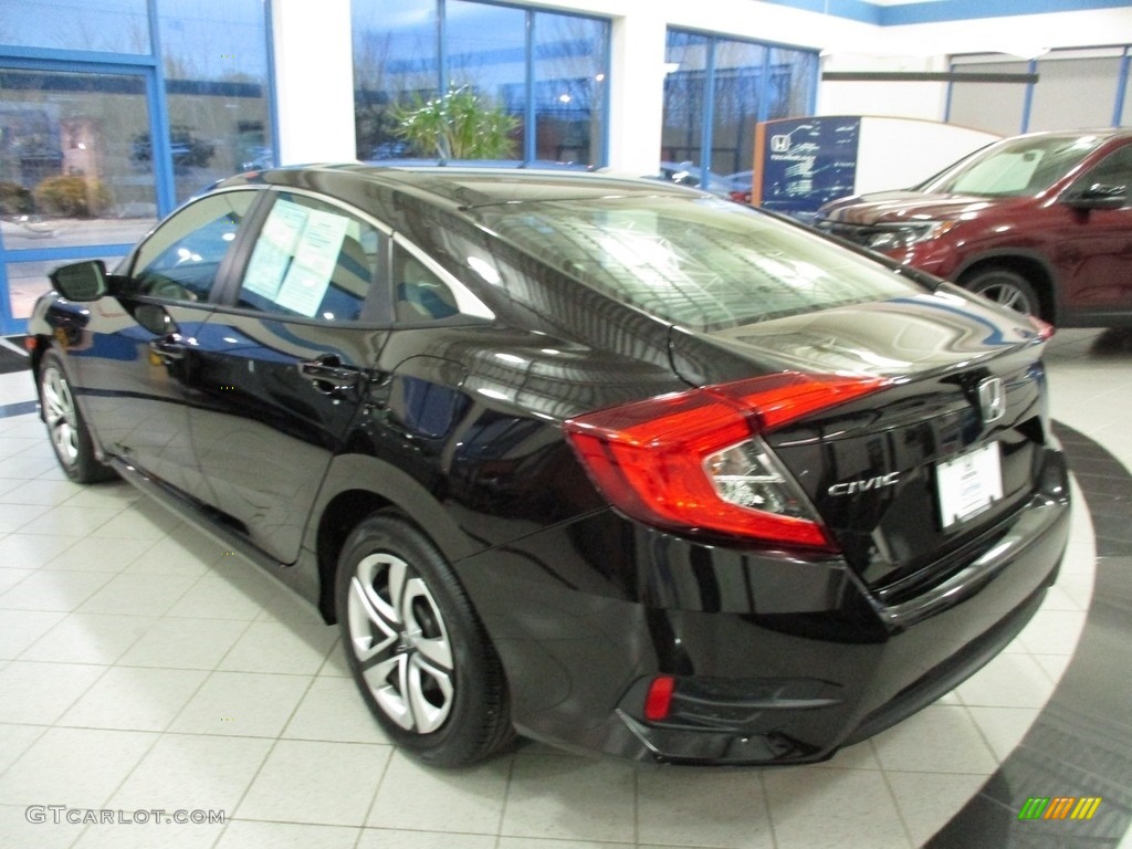 2018 Civic LX Sedan - Burgundy Night Pearl / Gray photo #9