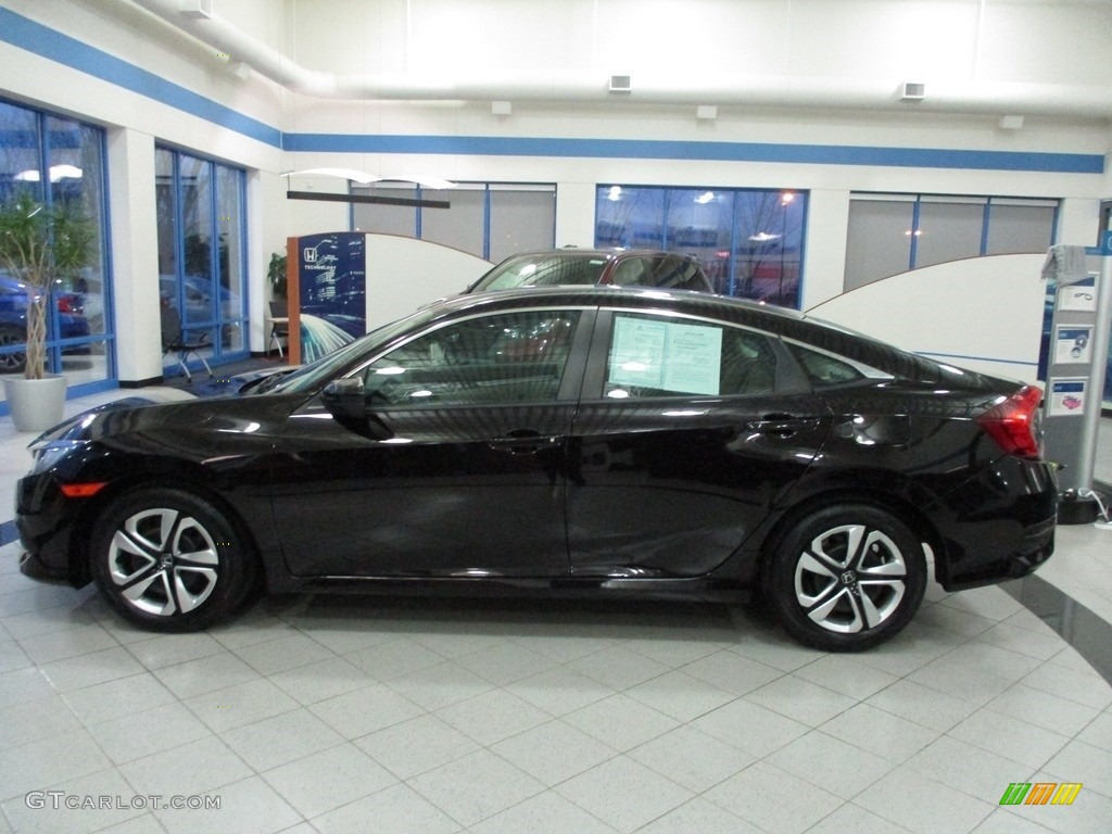 2018 Civic LX Sedan - Burgundy Night Pearl / Gray photo #10