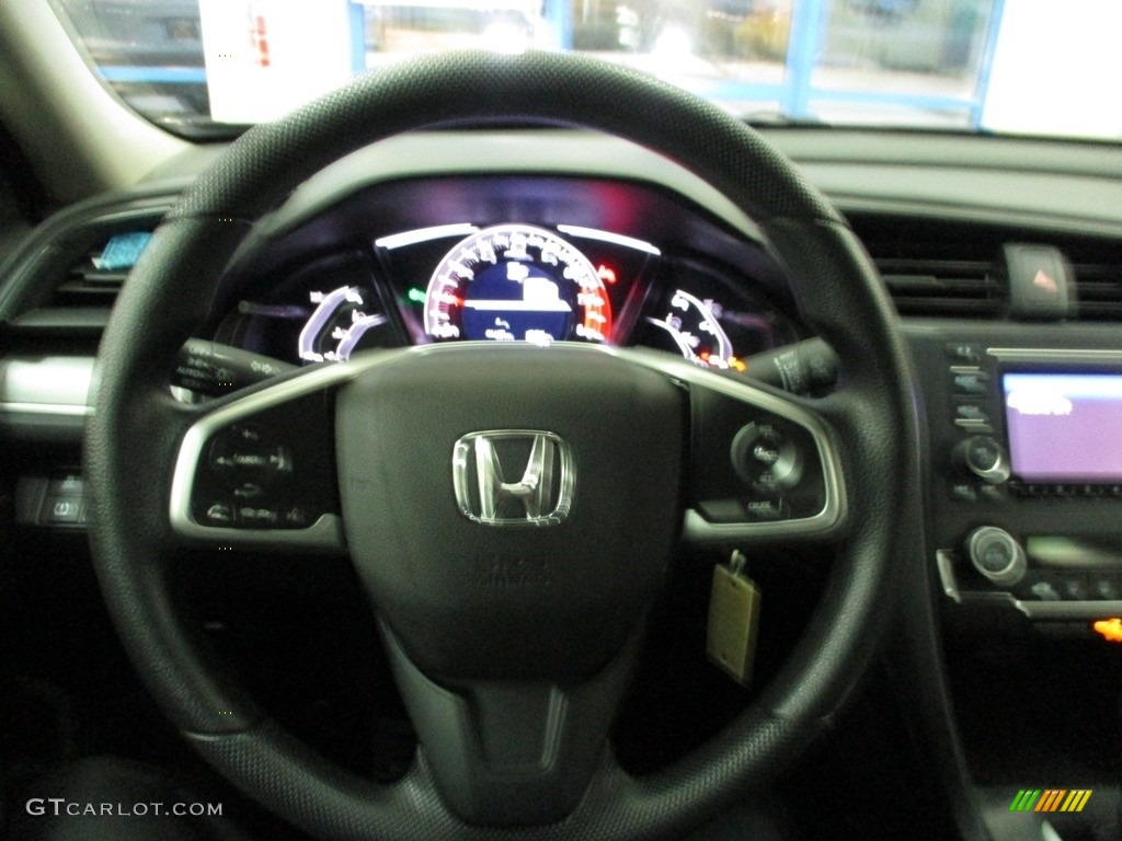 2018 Civic LX Sedan - Burgundy Night Pearl / Gray photo #29