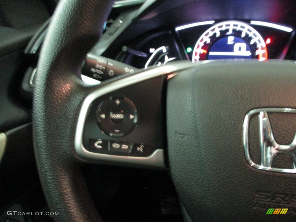 2018 Civic LX Sedan - Burgundy Night Pearl / Gray photo #30