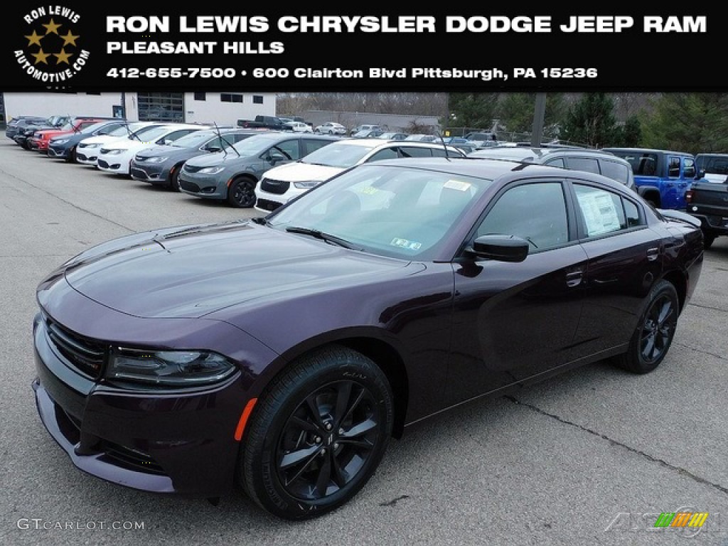 2021 Charger SXT AWD - Hellraisin / Black photo #1