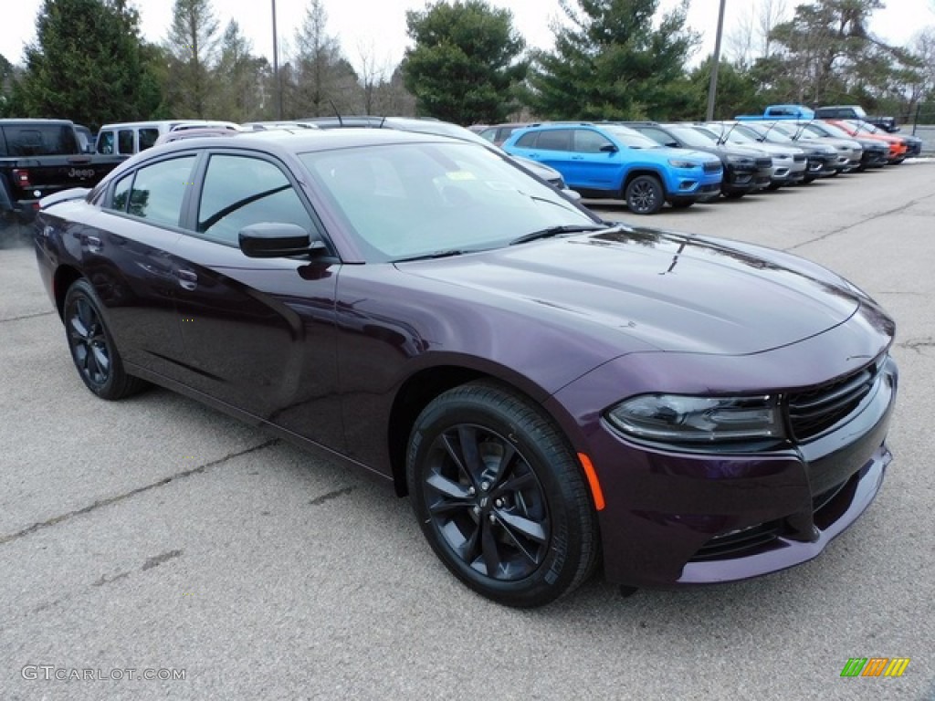 2021 Charger SXT AWD - Hellraisin / Black photo #3