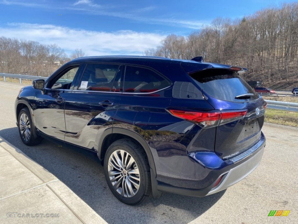 2021 Highlander Hybrid Platinum AWD - Blueprint / Glazed Caramel photo #2