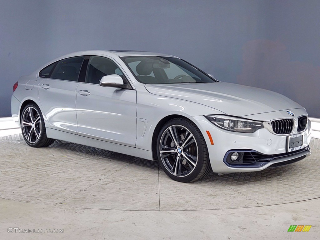 2018 4 Series 440i Gran Coupe - Glacier Silver Metallic / Black photo #1