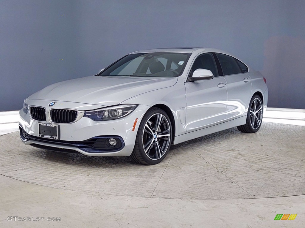 2018 4 Series 440i Gran Coupe - Glacier Silver Metallic / Black photo #3
