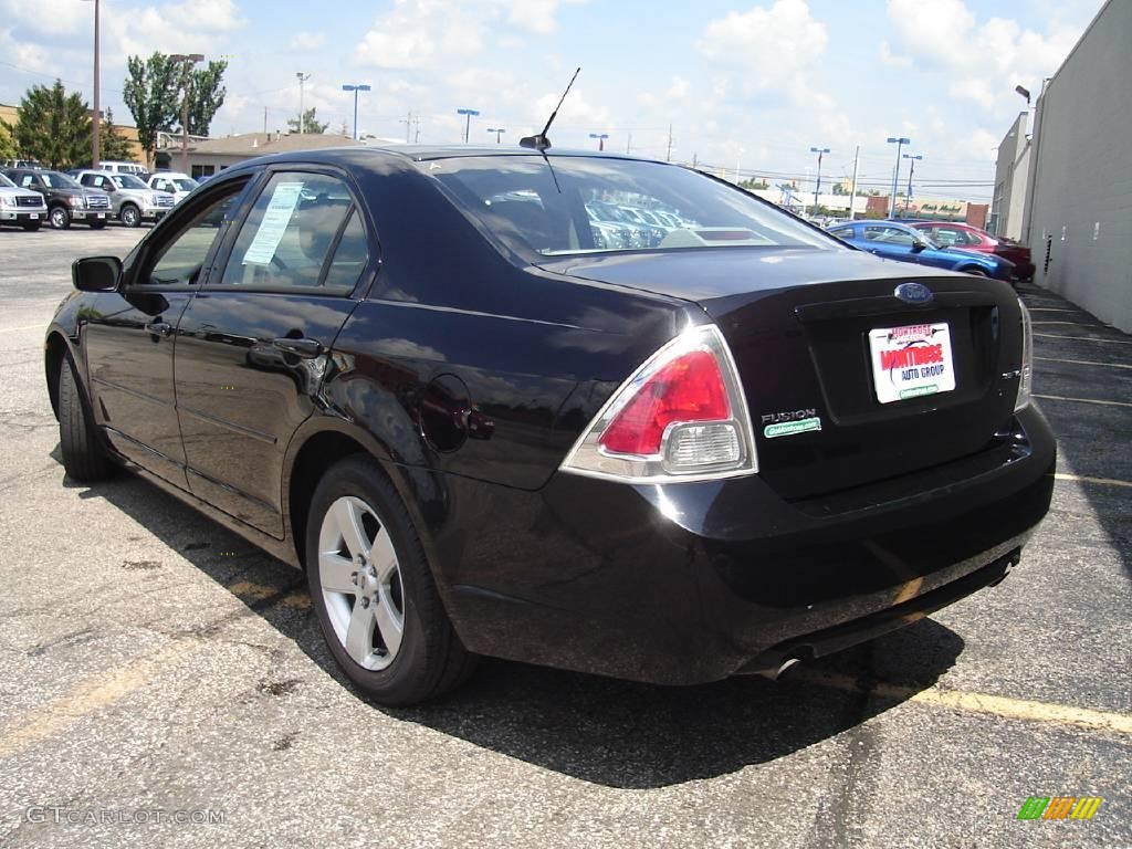 2008 Fusion SE V6 - Black Ebony / Medium Light Stone photo #3