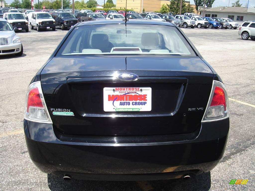 2008 Fusion SE V6 - Black Ebony / Medium Light Stone photo #4