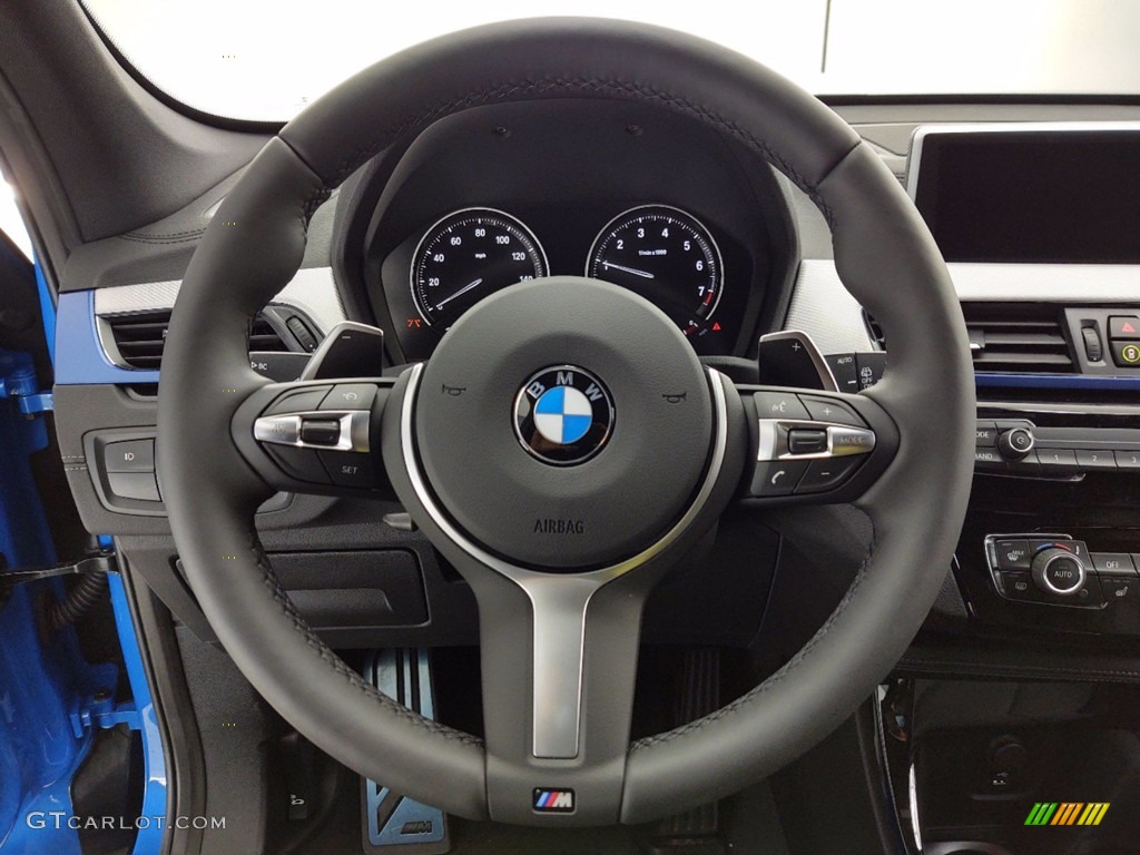 2021 BMW X1 sDrive28i Black Steering Wheel Photo #141395957