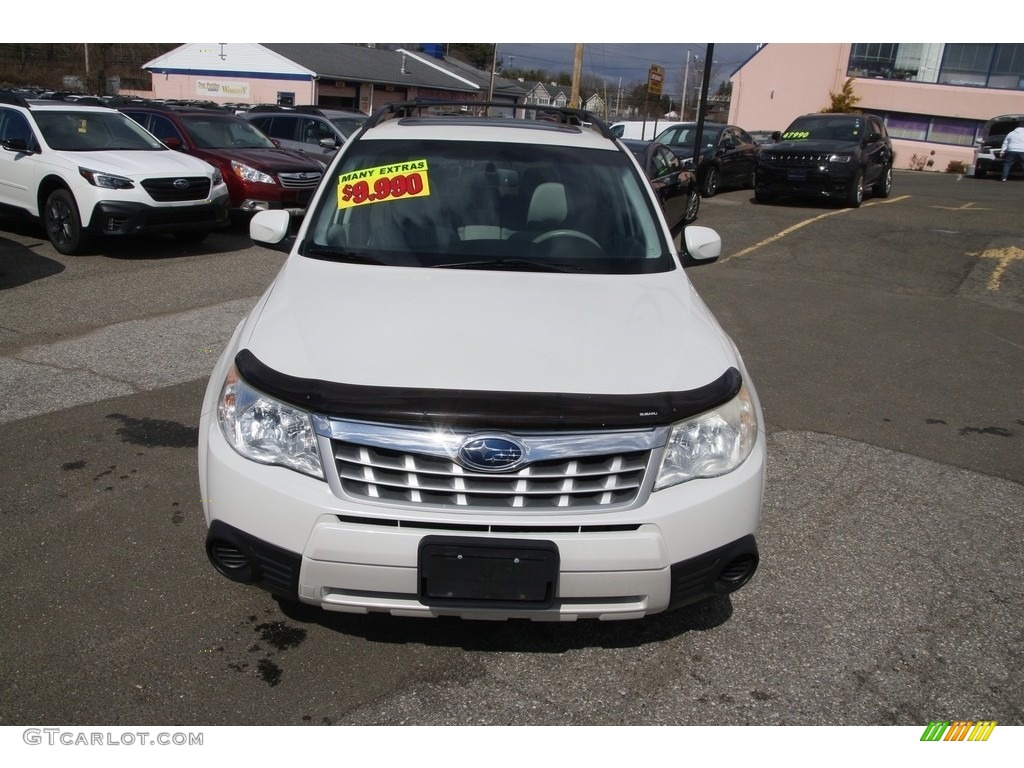 2011 Forester 2.5 X Premium - Satin White Pearl / Platinum photo #2