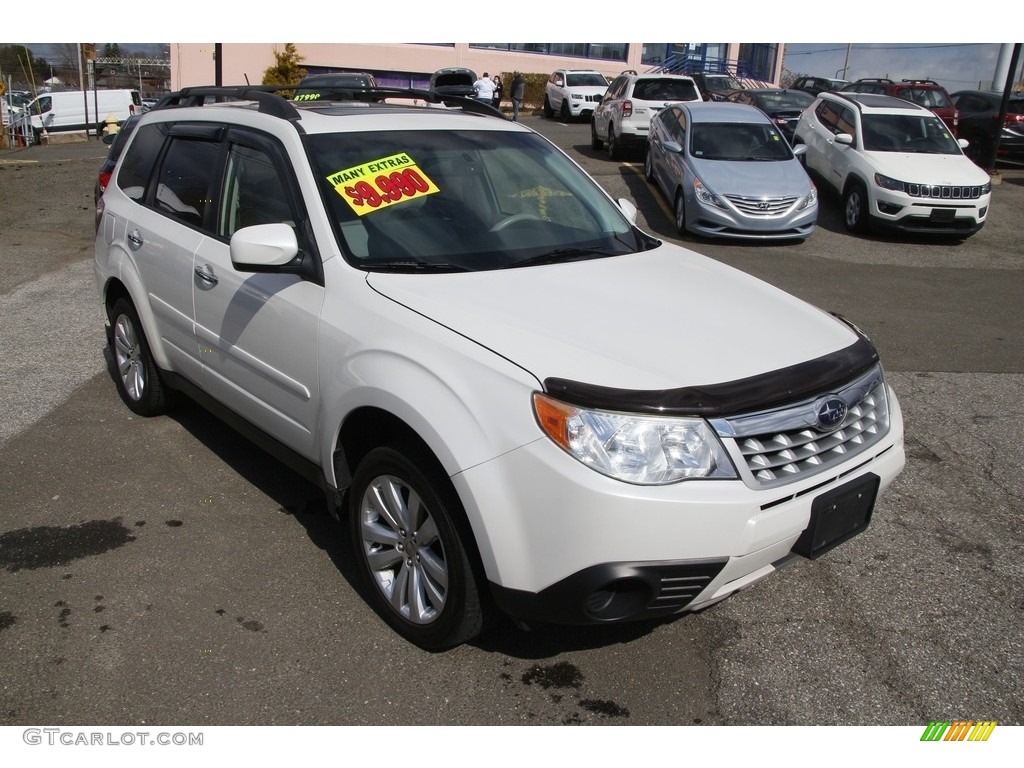2011 Forester 2.5 X Premium - Satin White Pearl / Platinum photo #3
