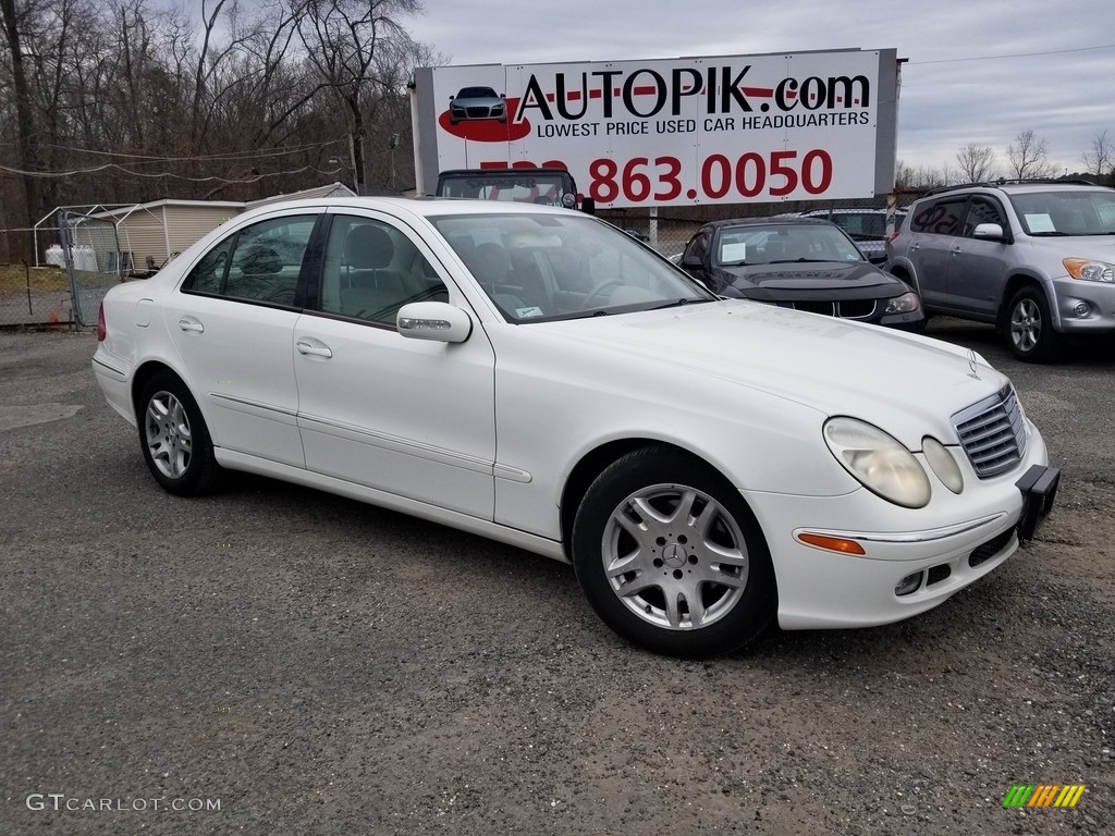 2005 E 320 4Matic Sedan - Alabaster White / Stone photo #1