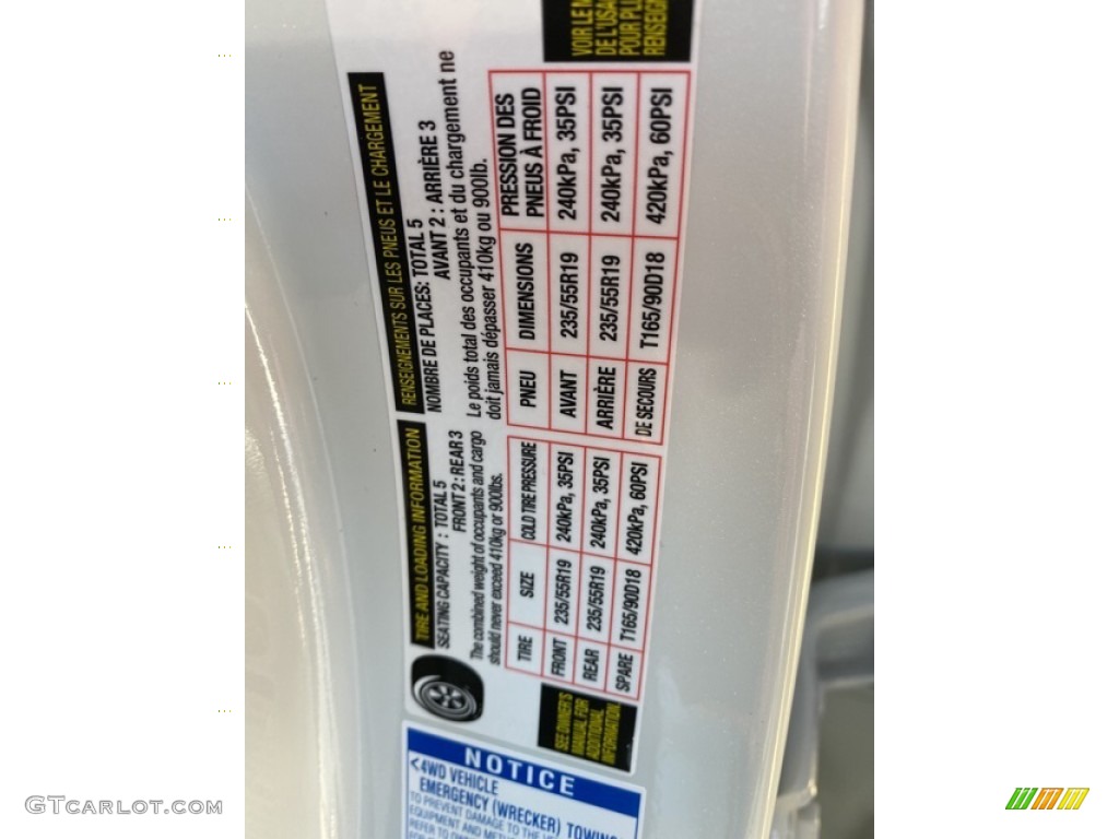2021 Toyota RAV4 XLE Premium AWD Info Tag Photos