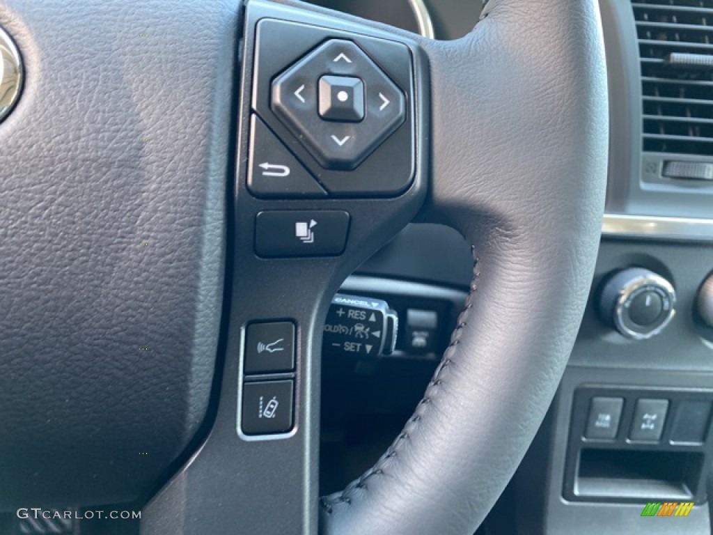 2021 Toyota Sequoia TRD Pro 4x4 Black Steering Wheel Photo #141407000