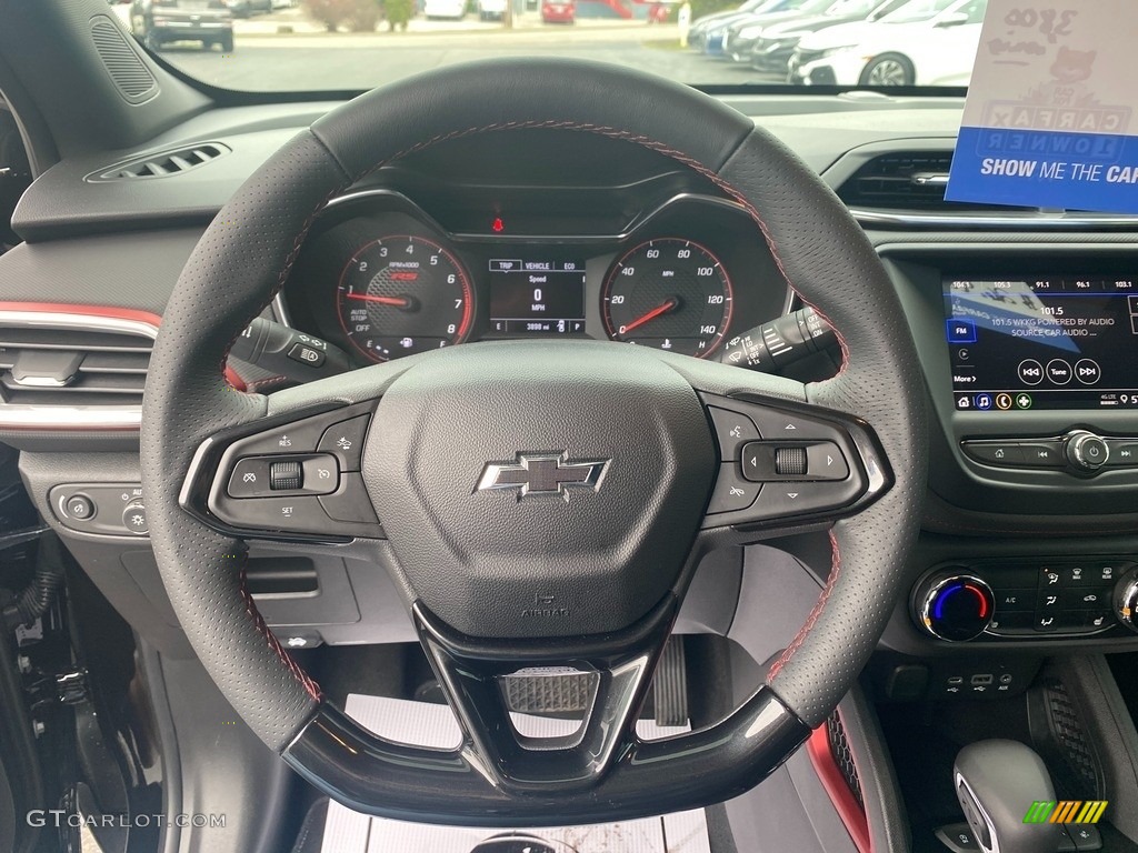 2021 Chevrolet Trailblazer RS Jet Black Steering Wheel Photo #141407420