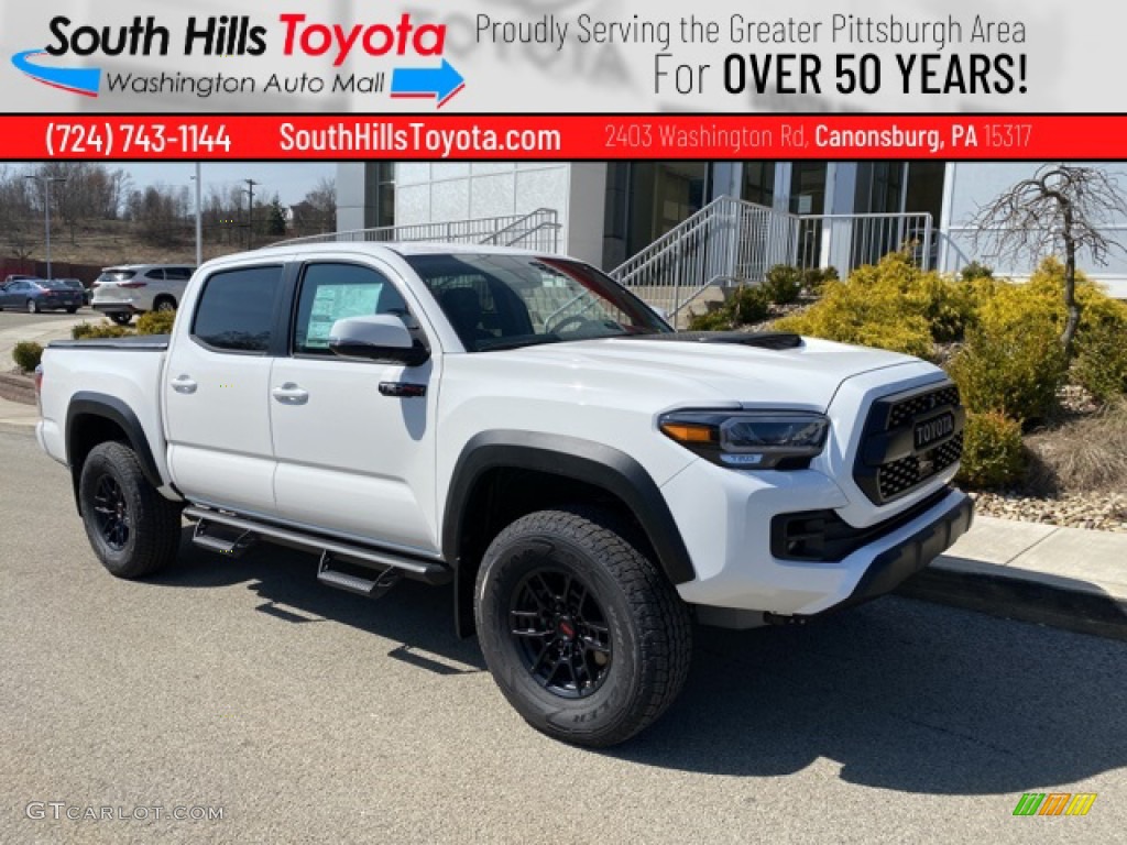 2021 Tacoma TRD Pro Double Cab 4x4 - Super White / Black photo #1