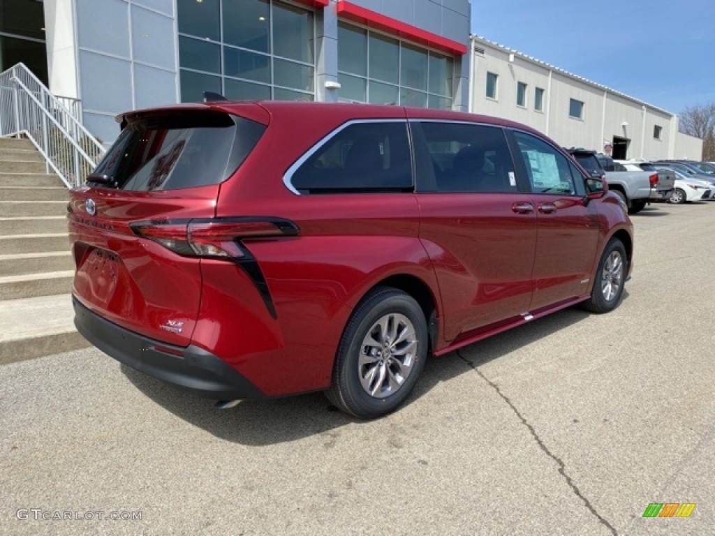 2021 Sienna XLE AWD Hybrid - Ruby Flare Pearl / Graphite photo #14