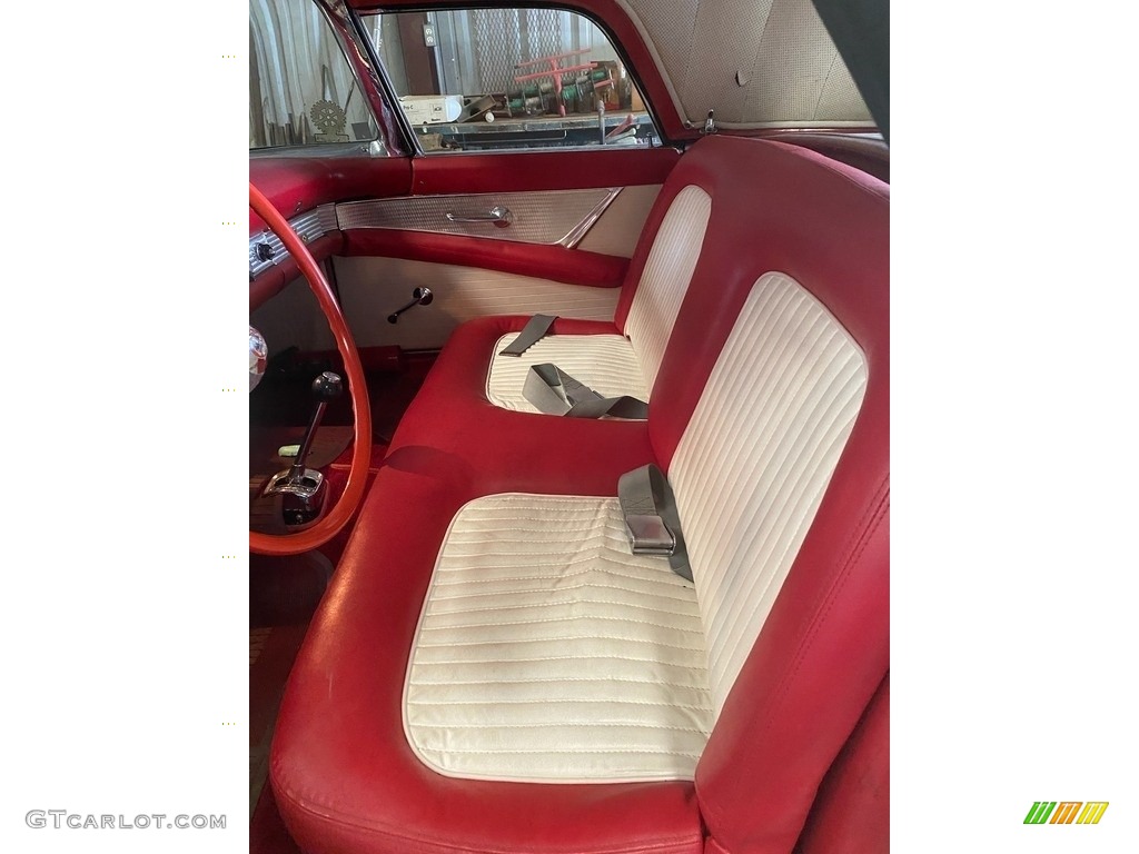 Red/White Interior 1955 Ford Thunderbird Convertible Photo #141408986