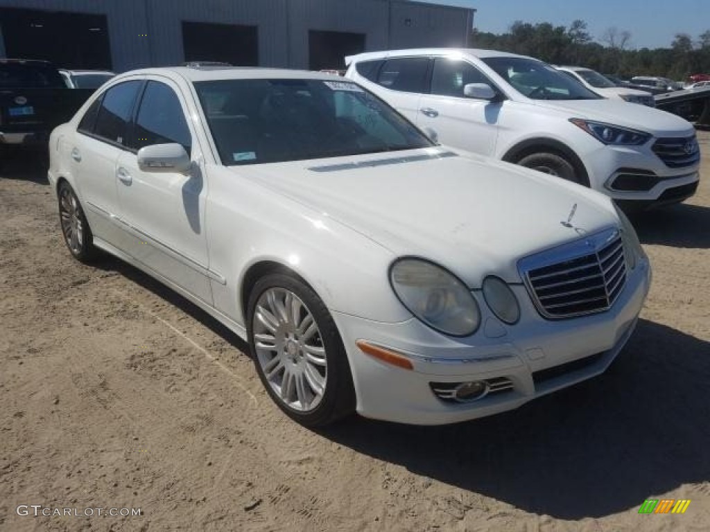 2008 E 550 Sedan - Arctic White / Sahara Beige/Black photo #1