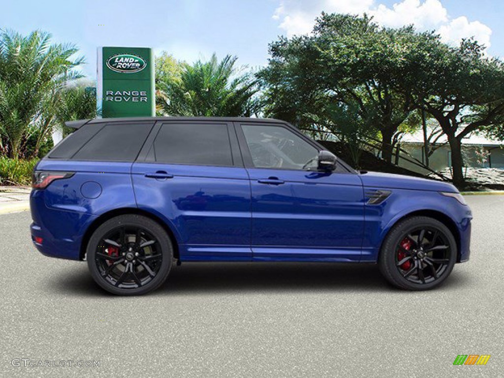 2021 Range Rover Sport SVR Carbon Edition - Estoril Blue Metallic / Vintage Tan/Ebony photo #8